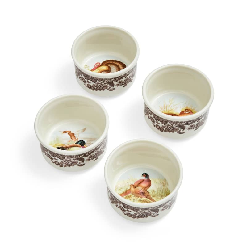 Spode Woodland Set of 4 Ramekins - Brown