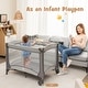 preview thumbnail 14 of 19, 5-in-1 Portable Baby Playard with Cradle and Storage Basket - 43.5"L x 31"Wx 31"H
