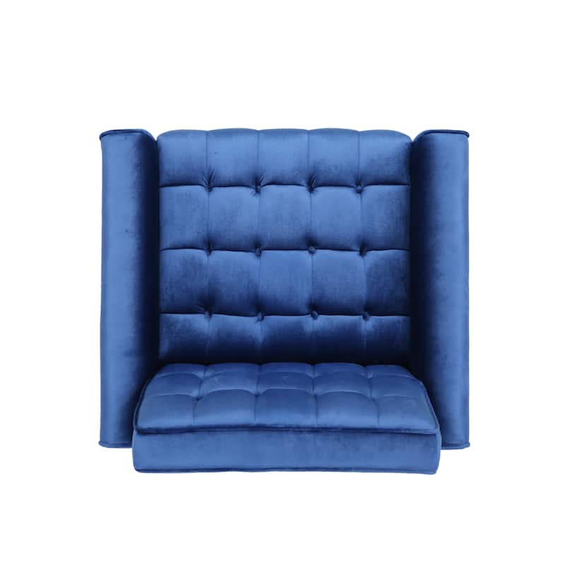 Bourchier Button-tufted Velvet Armchair by Christopher Knight Home