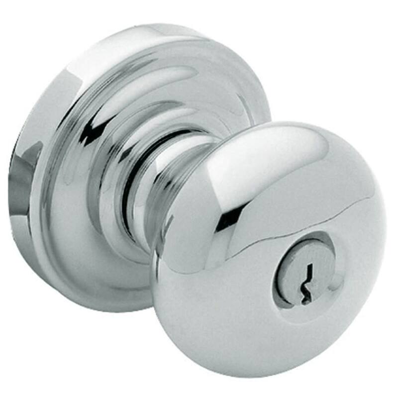 Baldwin Classic Style Keyed Entry Door Knob Set with Classic Rosette