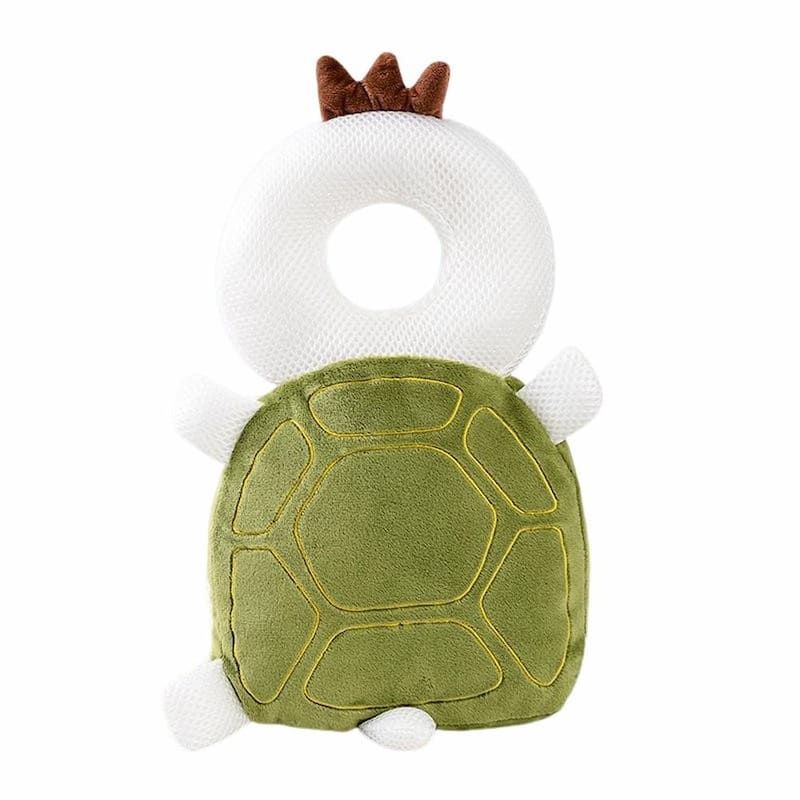 Toddler Baby Head Protection Cushion Cute Baby Walker Head Protector Toddler Adjustable Cartoon Back Protection Pillow - green