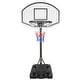 preview thumbnail 2 of 6, Portable 3.1ft to 4.7ft Height-Adjustable Poolside and Swimming Pool Basketball Hoop for Kids