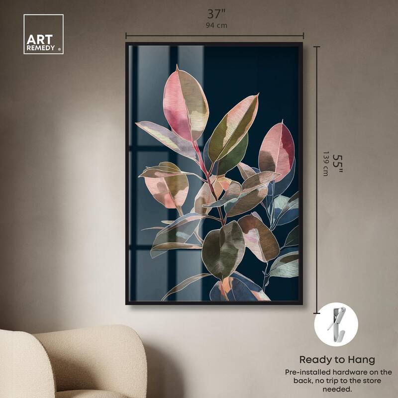 Fuchsia Frond I Shadowbox by Art Remedy