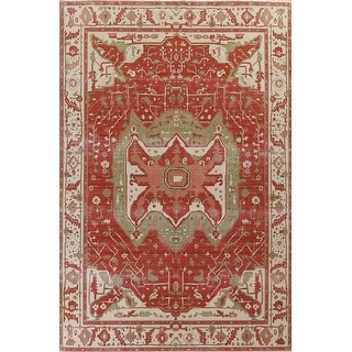 Traditional Heriz Serapi Turkish Wool Area Rug Hand-knotted Carpet - 9'0" x 11'9"