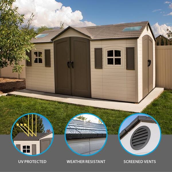 Lifetime 15 Ft. x 8 Ft. Outdoor Storage Shed - 15 x 8 ft.