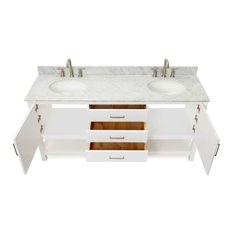 Ariel R073DCW2OVO Bayhill 73" Free Standing Double Basin Vanity Set