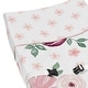 preview thumbnail 4 of 4, Burgundy and Pink Watercolor Floral Girl Changing Pad Cover - Blush Maroon Wine Rose Green White Shabby Chic Flower Farmhouse