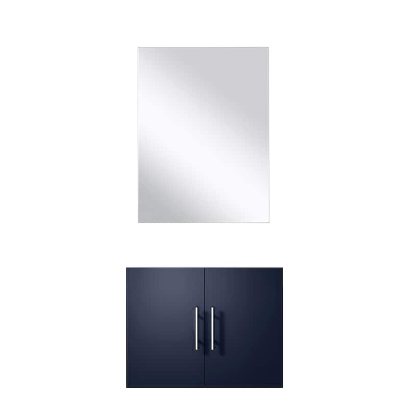 Geneva Bath Vanity No Top and Mirror - 24 inch - Navy Blue