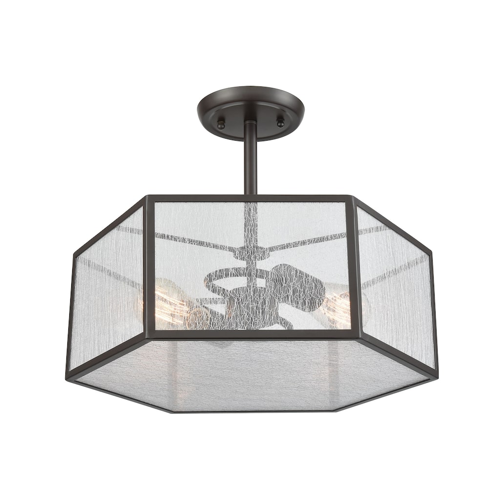 Elk Home Spencer Oil Rubbed Bronze Metal 2 Light Semi Flush Mount