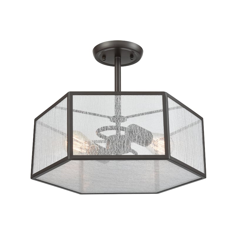 Elk Home Spencer Oil Rubbed Bronze Metal 2 Light Semi Flush Mount