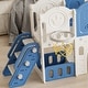 preview thumbnail 7 of 14, Toddler Kids Slide Playground for Age 1-4 with Basketball Hoop, Swing