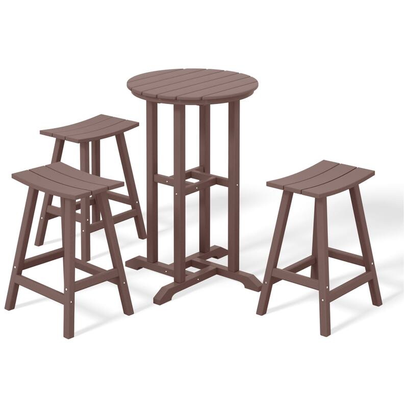 Laguna Hdpe All Weather Outdoor Patio Bistro Counter Set (4-Piece Set)