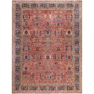 Serapi One-of-a-Kind Hand-Knotted Area Rug - Pink - 9' 2" x 12' 0"