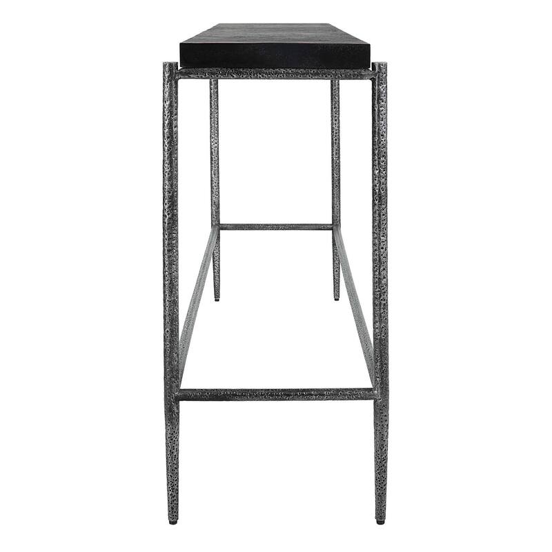 Crescendo Concrete Console Table - 60" - Black and Gray