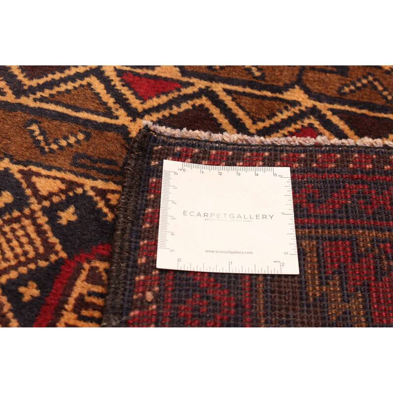 ECARPETGALLERY Hand-knotted Baluch Beige Wool Rug - 3'5 x 5'6