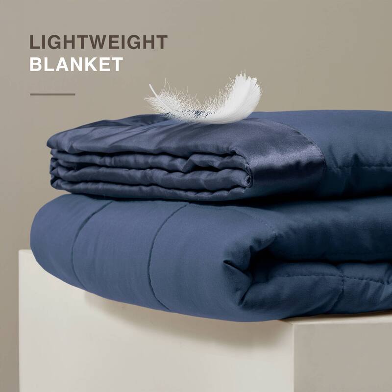Madison Park Prospect Lightweight Down Alternative Blanket with Satin Trim