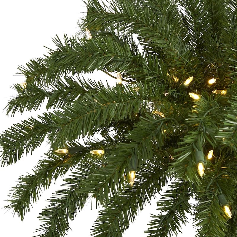 4’ Pre-Lit Artificial Christmas Palm Tree, Clear LED Lights - 4 Foot