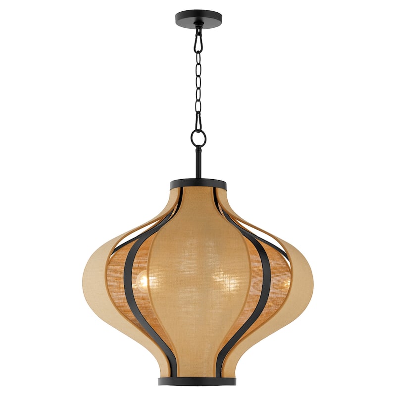 Quorum International 892-3 Monroe 3 Light 24" Wide Pendant with Woven
