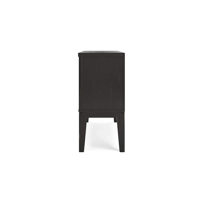 Signature Design by Ashley Galliden Black/Brown Dining Server - 56"W x 18"D x 38.25"H