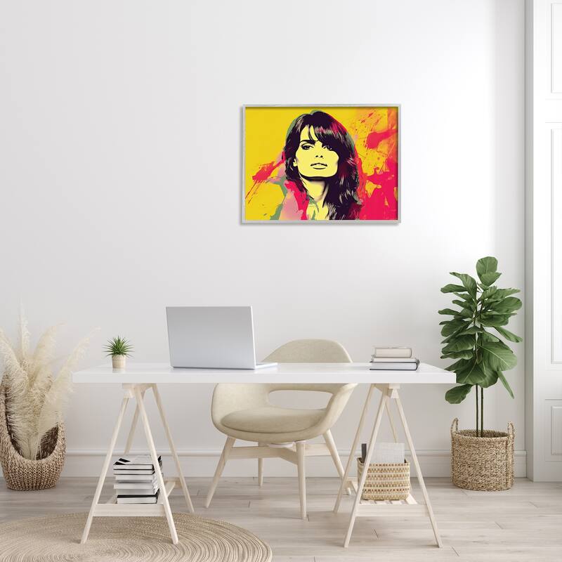 Stupell Modern Penelope Cruz Framed Giclee Art Design by Birch&Ink