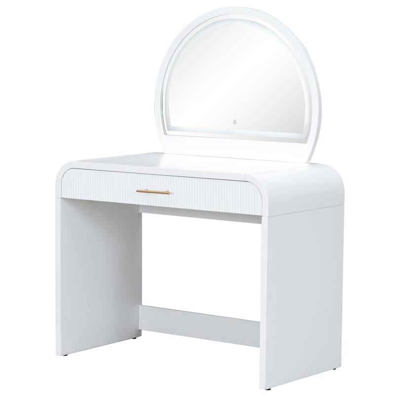 39" Makeup Vanity Table with Mirror Touch Screen Lighted Mirror