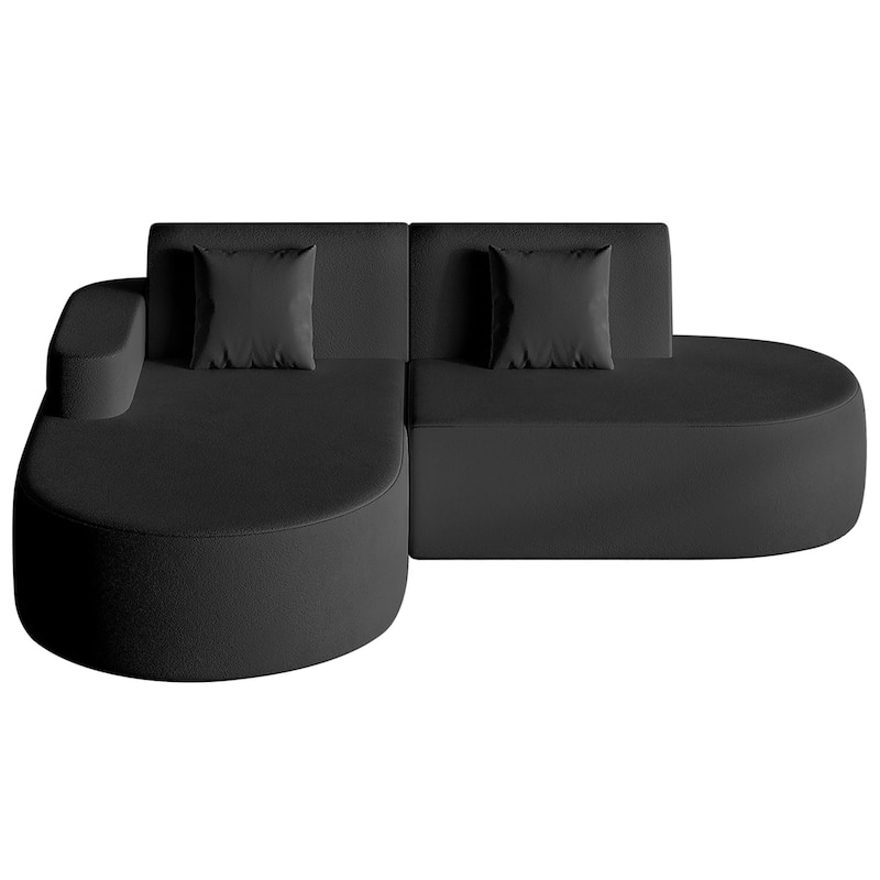 EROMMY Corner Sofa, Modern L-Shaped Sectional Couch with Chaise Lounge, Deep Seat Soft Upholstered Sofa for Living Room Bedroom.