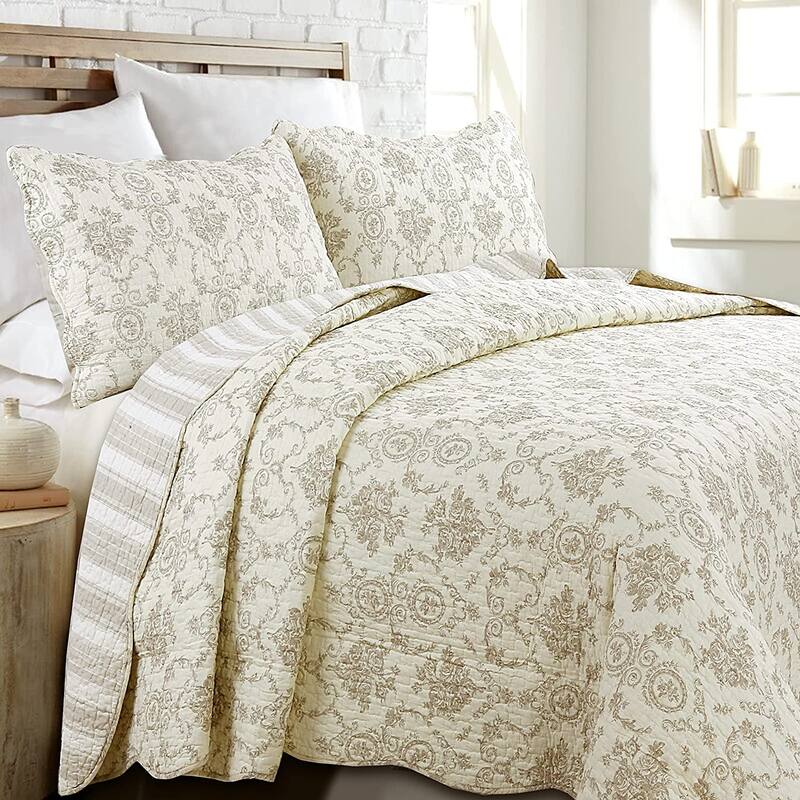 Gracewood Hollow Mekuli French Medallion 3-piece Quilt Bedding Set