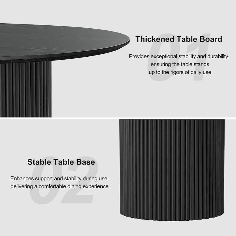 86" Big Solid Wood Oval Dining Table Kitchen Table for Family