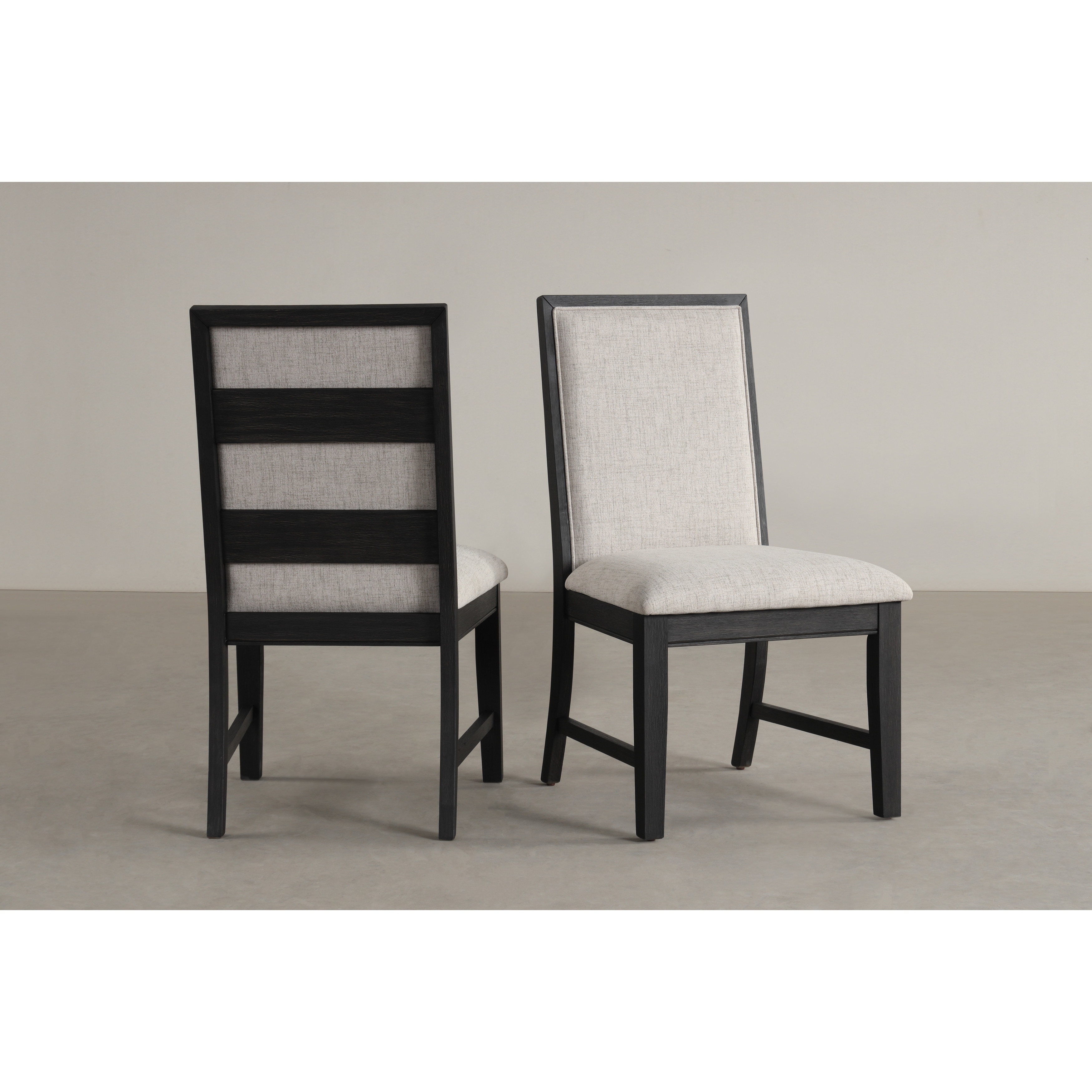 Roundhill Furniture Gates Upholstered Dining Chairs, Set of 2, Gray