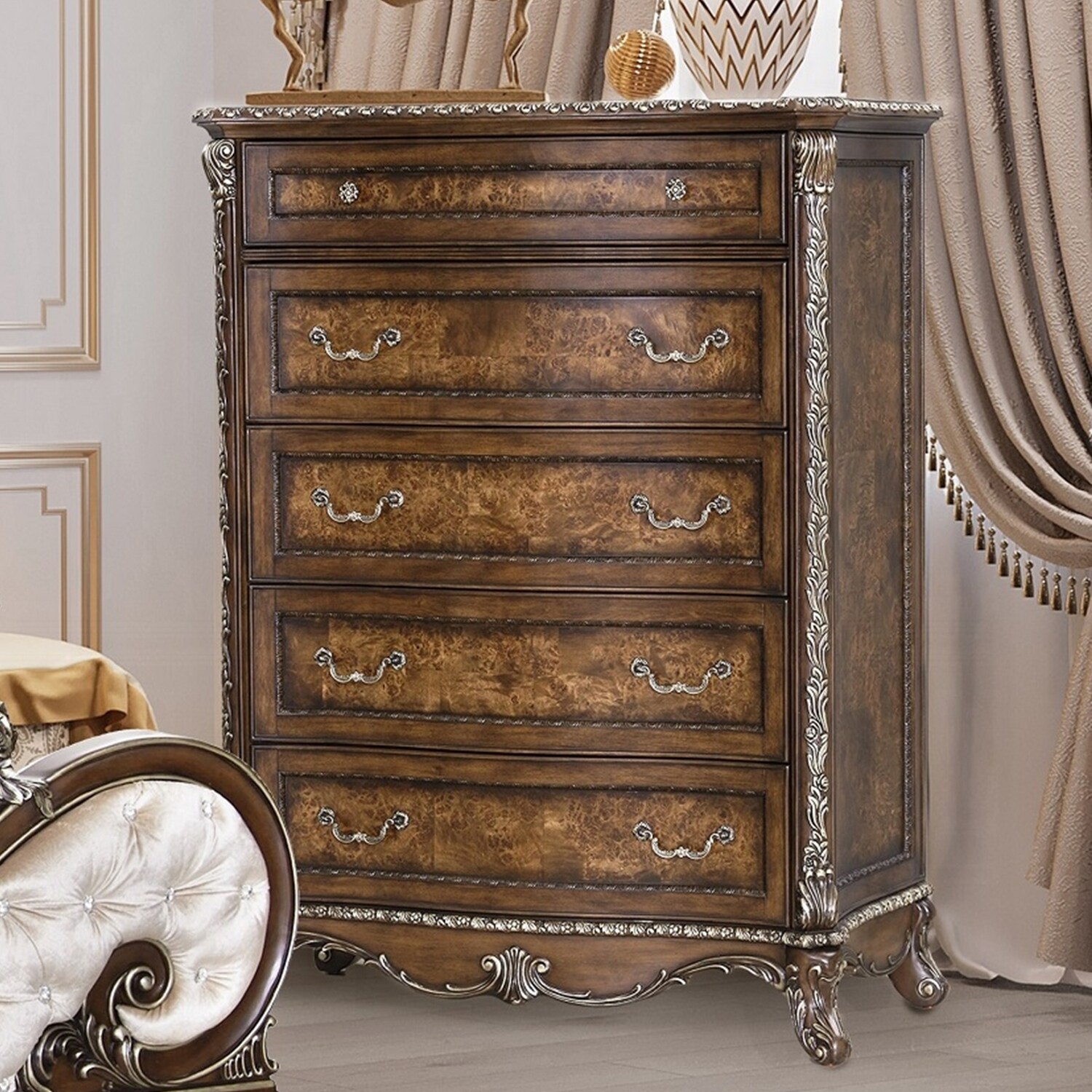 5-Drawers-Chest-with-Floral-