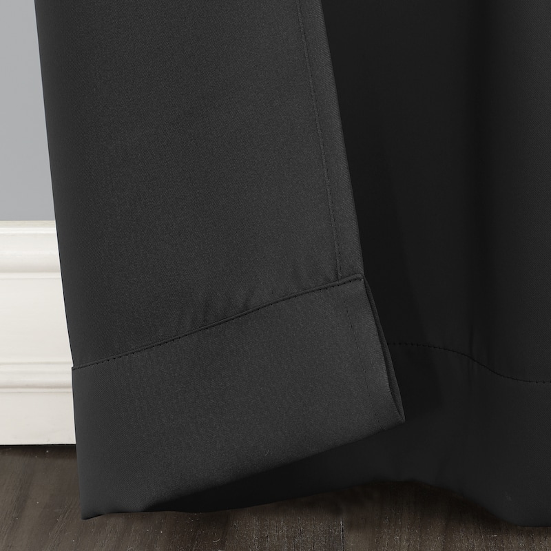 Sun Zero Saxon Energy Saving Blackout Grommet Curtain Panel, Single Panel