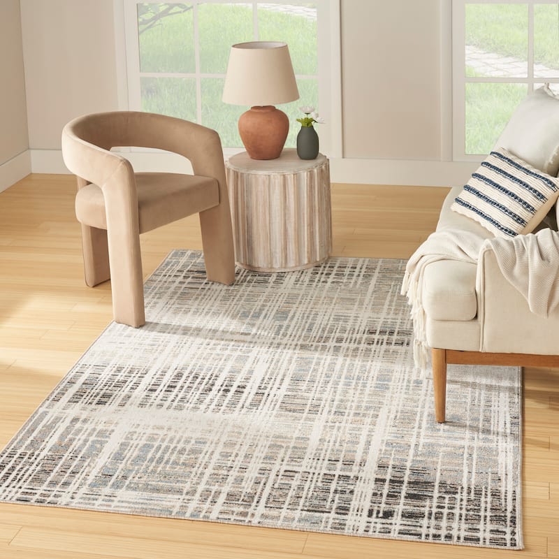 Nourison Washable Decor Indoor only Machine Washable Abstract Area Rug