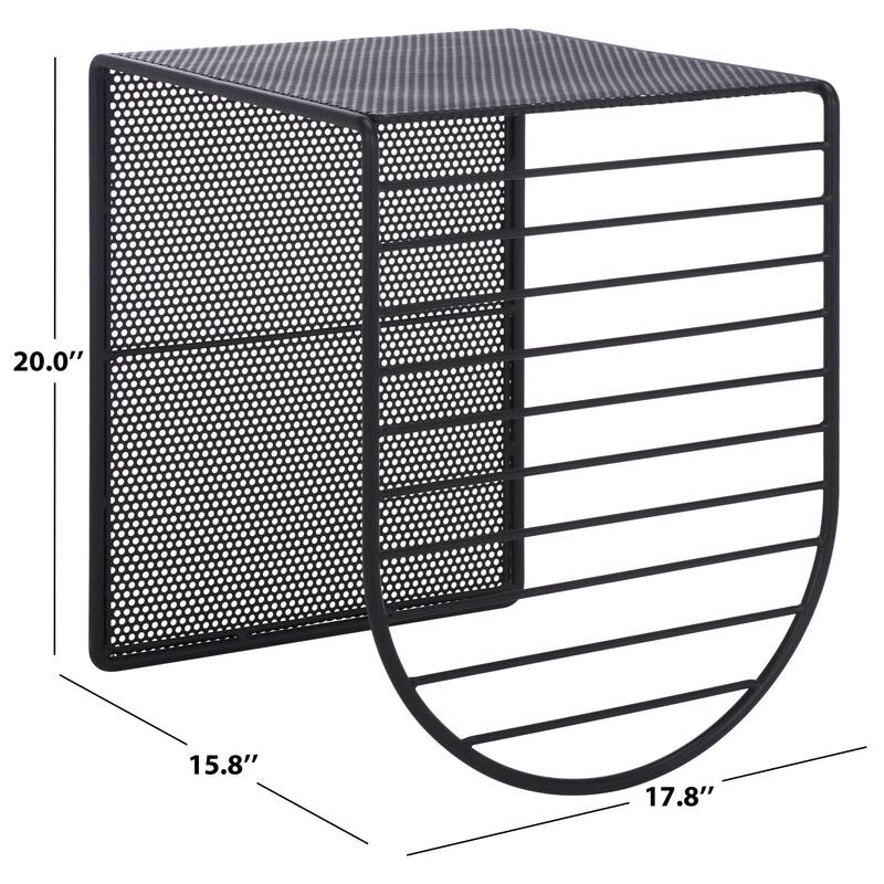 SAFAVIEH Couture Viktoria Metal Accent Table, Fully Assembled - 18"W x 16"D x 20"H