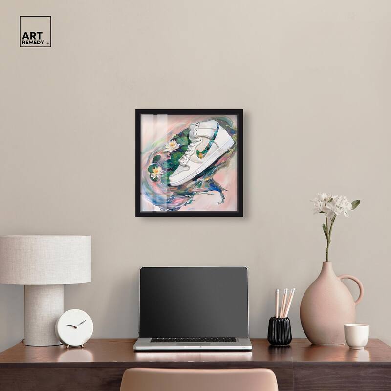 Lilypads Sneaker Splash Shadowbox by Art Remedy
