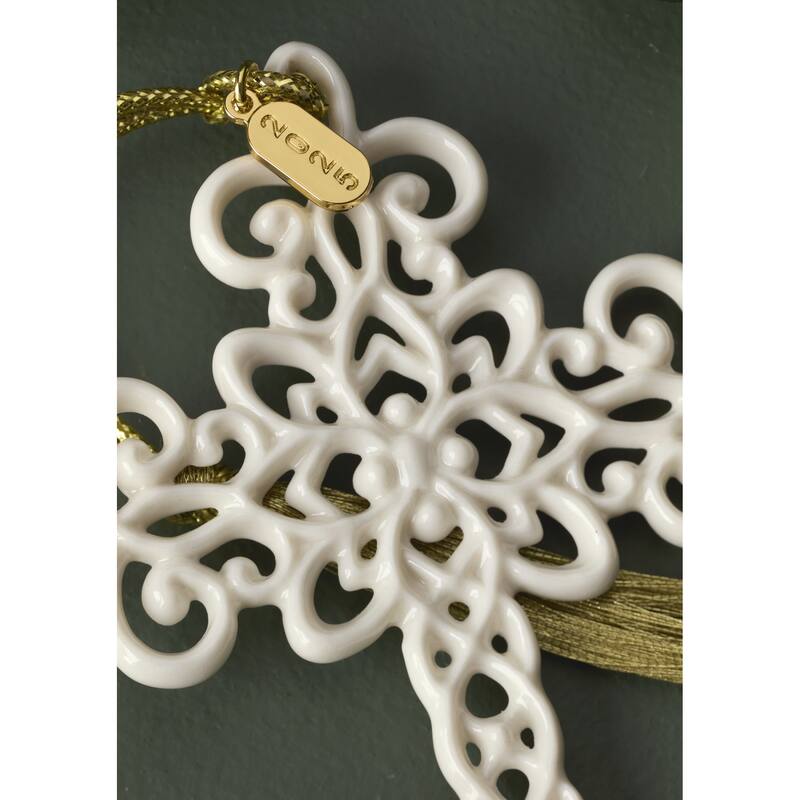 Lenox 2025 Snow Fantasies Cross Ornament