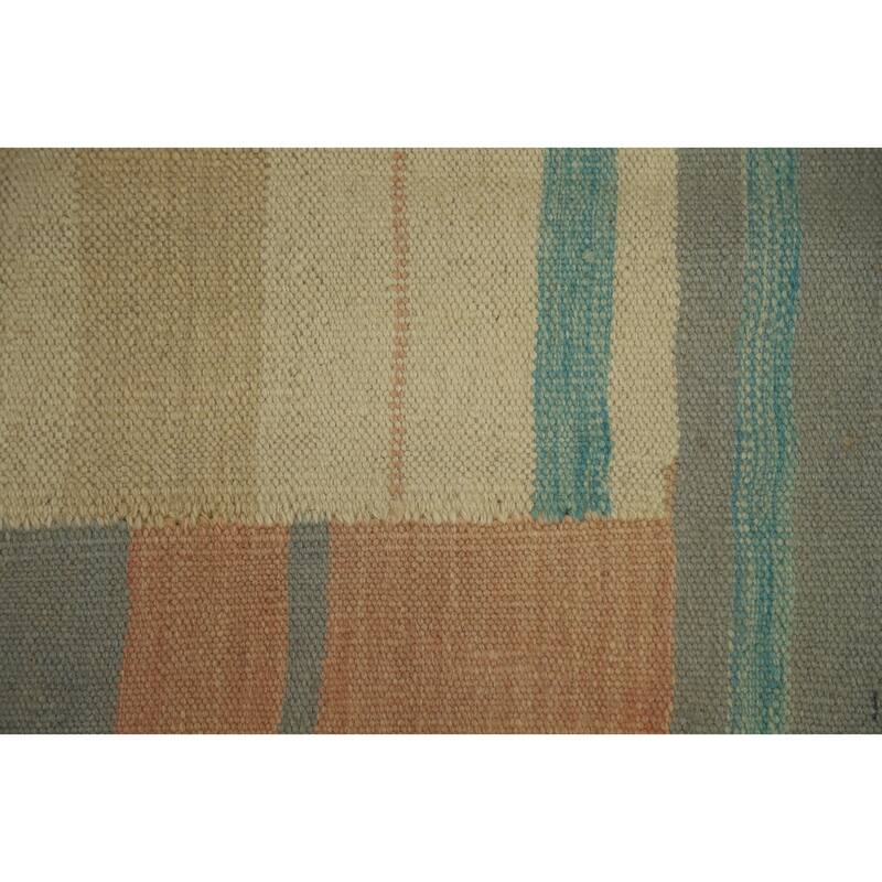 Hand Woven Oriental 100% Wool Carpet Southwestern Modern Multi-Colored Kilim Area Rug - 5' 8'' X 4' 0''