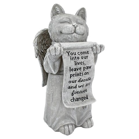 Paw Prints On Our Hearts Cat Statue