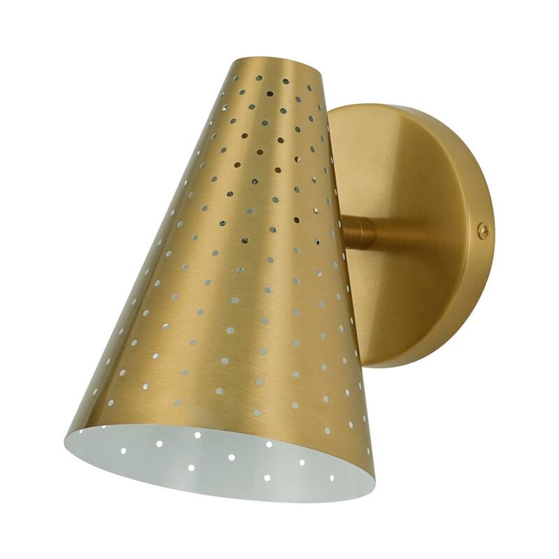 Contemporary Gleaming Single Iron Cone Vanity Bathroom Wall Lamp