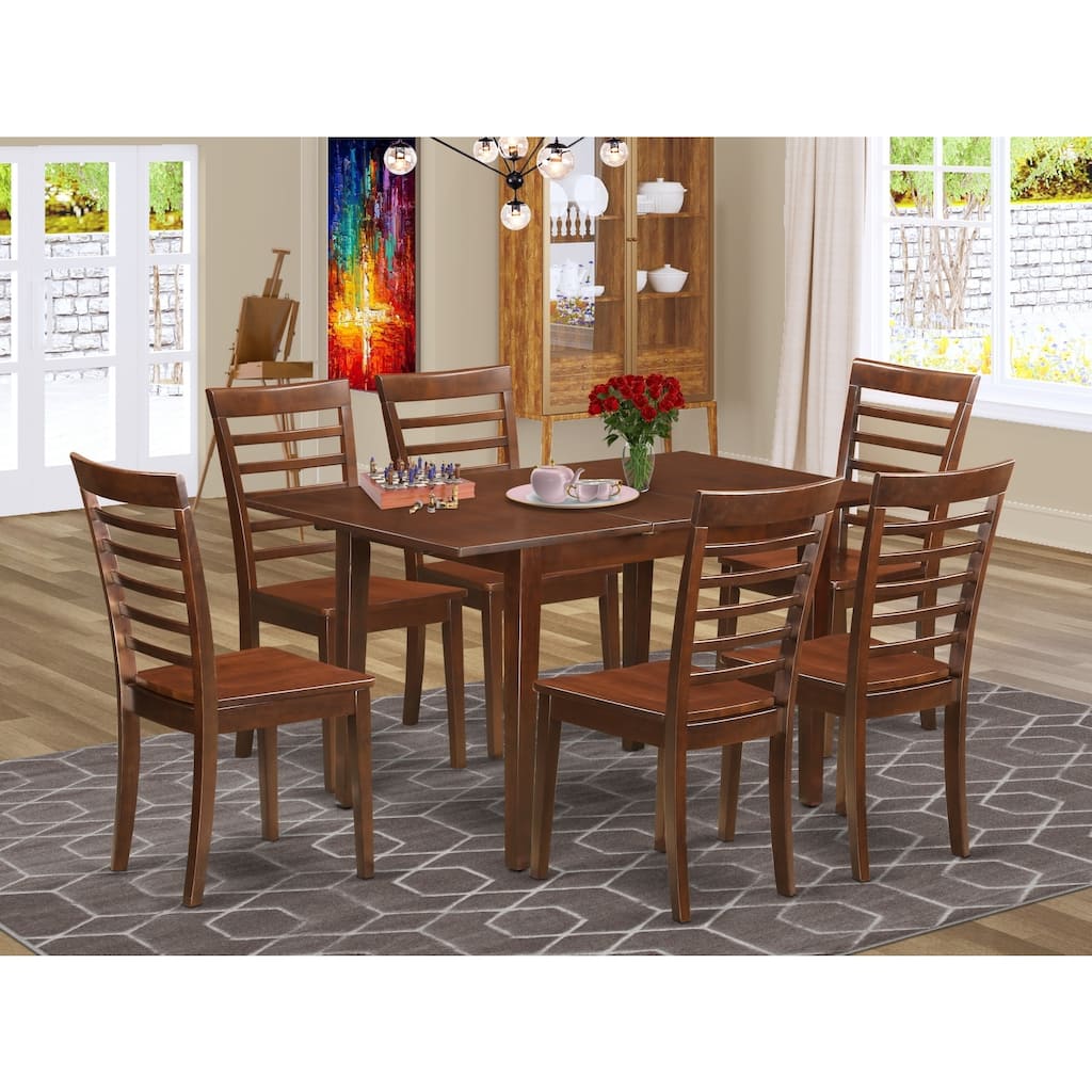 Wooden Dinette Set with Butterfly Leaf