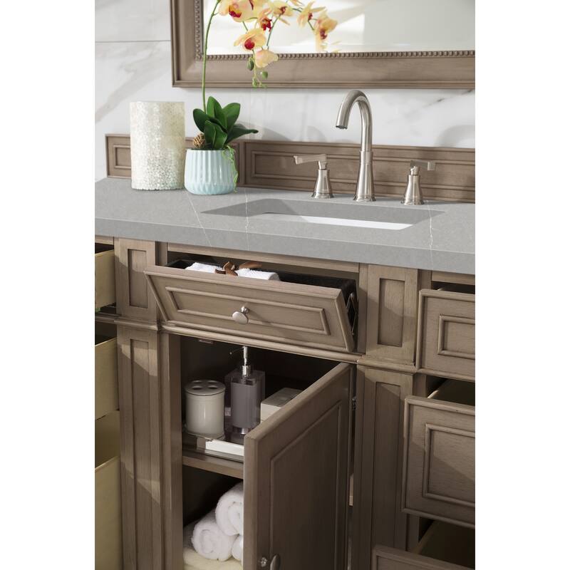 James Martin Vanities Bristol 60" Single Vanity, Whitewashed Walnut