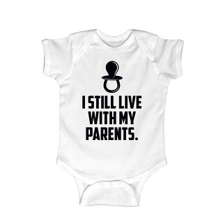 Shop I Still Live With My Parents Cute Funny Baby Novelty Baby One