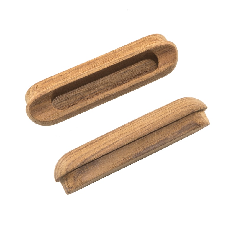 Teak Oblong Drawer Pull
