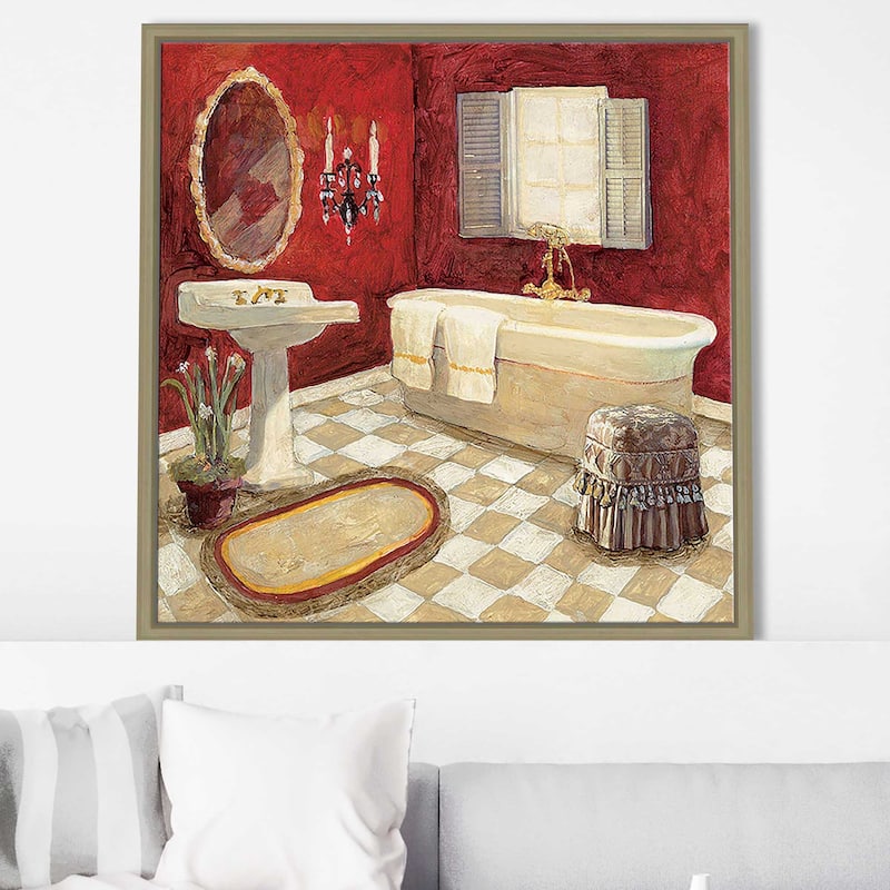 "Salon Rouge II" Print on Floating Canvas