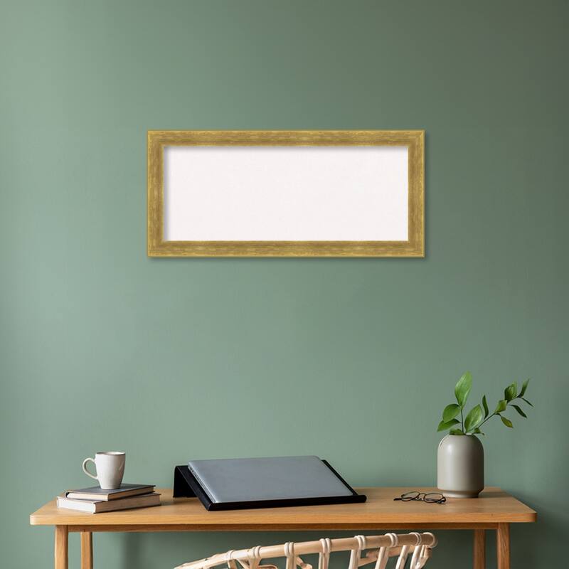 Angled Gold Wood Framed White Corkboard Bulletin Board, Organization Board, Pin Board