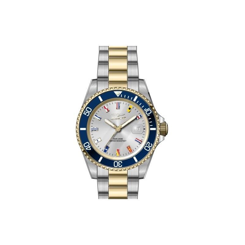 Invicta Men's 49887 Pro Diver Quartz 3 Hand Silver Dial Watch