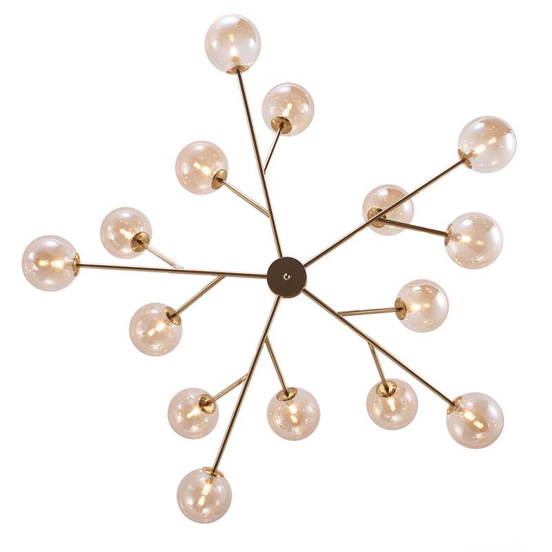 Modern Large Bubble Sputnik Chandelier in Black or Gold for Dining Room