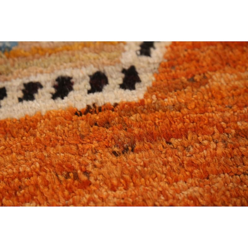Tribal Geometric Moroccan Area Rug Handmade Oriental Wool Carpet - 6'8" x 9'7"