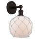 Option Oil Rubbed Bronze / White Glass with White Rope