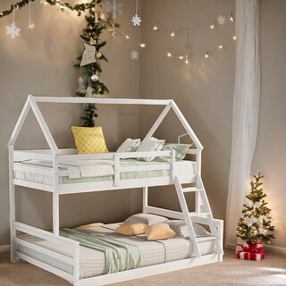 Twin over Full House Bunk Bed with Built-in Ladder - Bed Bath & Beyond ...