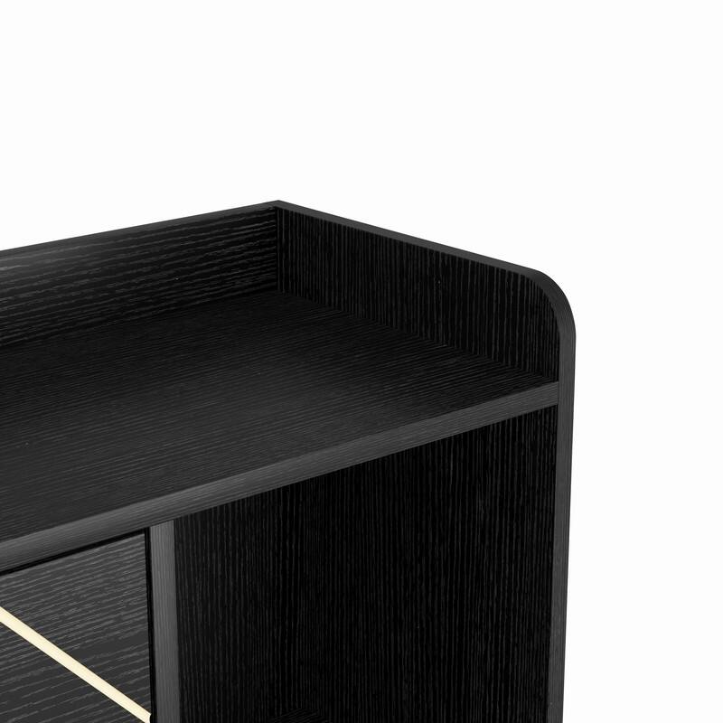 Shoe Cabinet with 3 Flip Drawers and Open Shelves